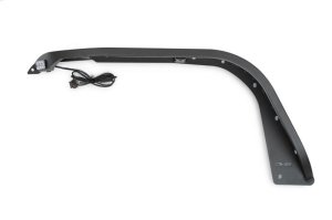 Jeep Gladiator JT Fender Flares - Front - DV8 Offroad - Slim, Micro-texture, Dual Stage Daytime Running Lights - Black - `20-`23